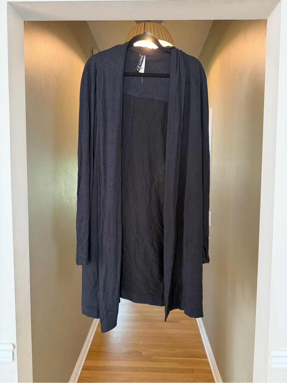 Athleta Medium Lightweight Black Open-Front Women's Cardigan